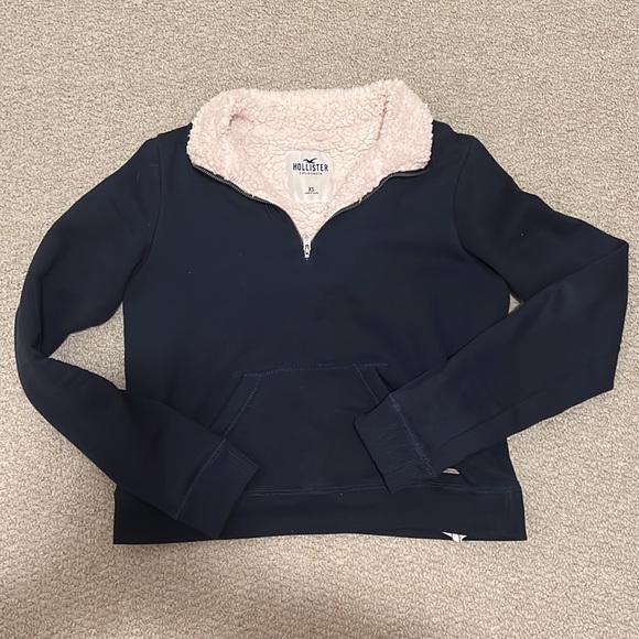 Hollister quarter zip Sherpa collar hoodie - Picture 2 of 6